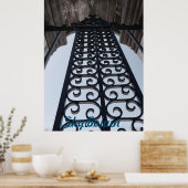 門の上に ポスター (キッチン)