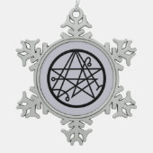 門の合図 スノーフレークピューターオーナメント (正面)