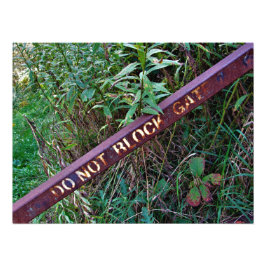 門を塞ぐな フォトプリント           