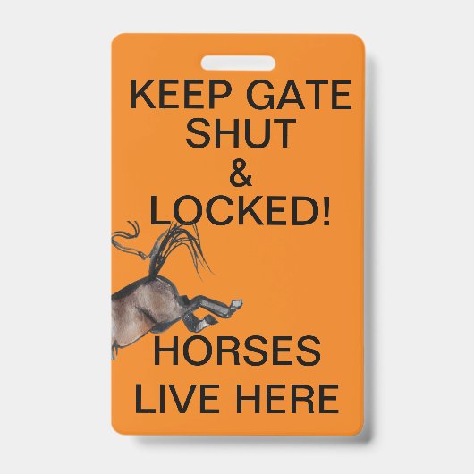 門を閉じておけ！ バッジ (正面)