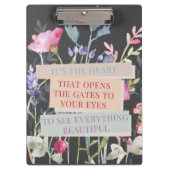 門を開けるハートフローラ園 クリップボード (正面)