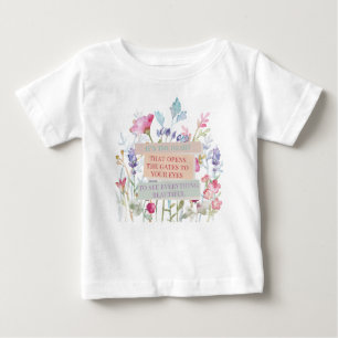 門を開けるハートフローラ園 ベビーTシャツ