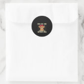 門を開け離れた牛の贈り物のような生活をする ラウンドシール (バッグ)