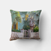 門付きヤシ素朴の木 | メキシコセラミックセラ クッション (裏面)