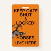 門保を閉め! バッジ (正面)