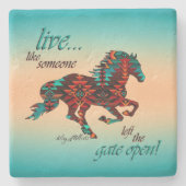 門戸を開け離れた石のコースターのように暮らす ストーンコースター (正面)