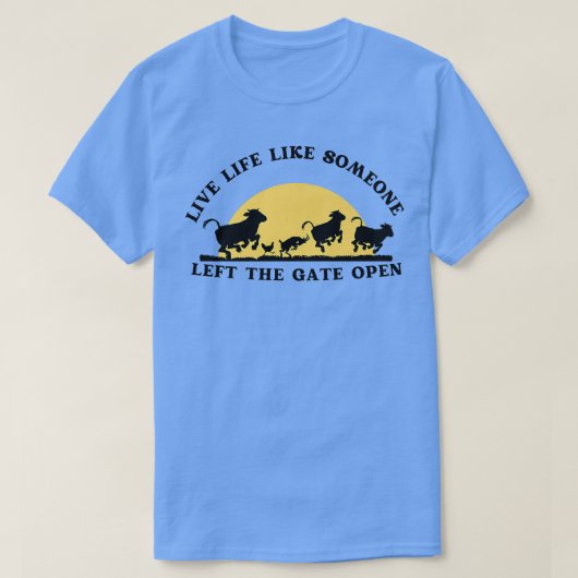 門戸を開け離れて生きる Tシャツ (デザイン正面)