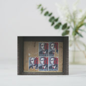 閉じたシンボルや象徴のボード窓のオバマの窓 ポストカード (スタンド正面)