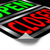 閉じたシンボルや象徴ベクトルクリップアートを開く ポスター (角)