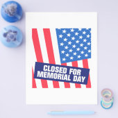 閉じたメモリアルデー チラシ (シングル)