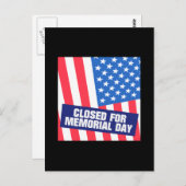 閉じたメモリアルデー ポストカード (正面/裏面)