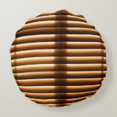 閉じた窓のブラインド（茶） ラウンドクッション (裏面)