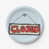 閉じた署名紙プレート ペーパープレート (正面)