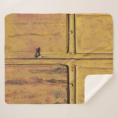 閉じた茶色の木製キャビネット シェルパブランケット (正面(横))