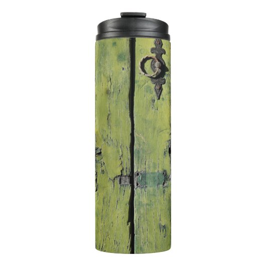 閉じた茶色の木製2枚扉 タンブラー (正面)