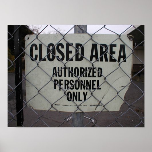 閉じた領域 ポスター (正面)