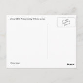 閉じた – 赤い古いドア ポストカード (裏面)