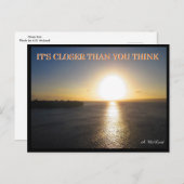 閉じる太陽はがき – FLat地球ミーム ポストカード (正面/裏面)