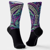 閉じカラフル込めるドラゴン ソックス (傾斜あり)