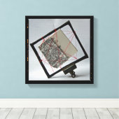 閉じ込められたアーティストの本写真キャンバス キャンバスプリント (インサイチュ (ウッドフロア))