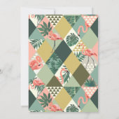 閉じ込められた | フラミンゴをテーマにしたバチェロレッテ 招待状 (裏面)