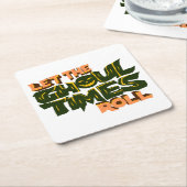 閉会期を過転がごす スクエアペーパーコースター (アングル)