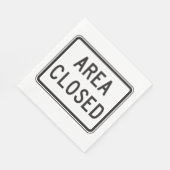 閉域標識警告の制限区域 スタンダードランチョンナプキン (角)