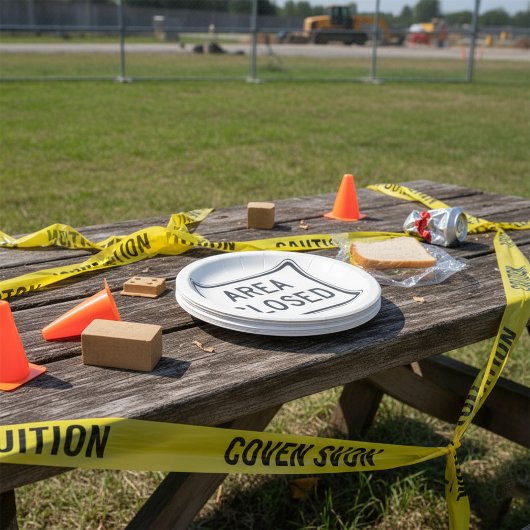 閉域標識警告の制限区域 ペーパープレート