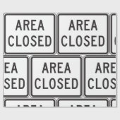 閉域標識警告の制限区域 ラッピングペーパー (フラット)