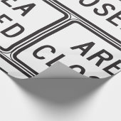 閉域標識警告の制限区域 ラッピングペーパー