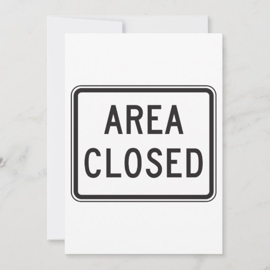 閉域標識警告の制限区域 招待状 (正面)