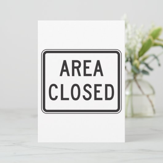 閉域標識警告の制限区域 招待状 (スタンド正面)