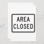 閉域標識警告の制限区域 招待状 (正面/裏面)