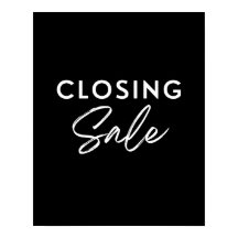 閉店セールサイン、ブティック小売店