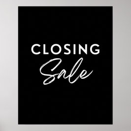 閉店セールサイン、ブティック小売店 ポスター