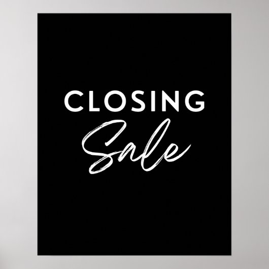 閉店セールサイン、ブティック小売店 ポスター (正面)