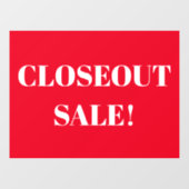 閉店セールレッドビジネス ウィンドウサイン (シート)