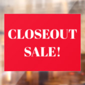 閉店セールレッドビジネス ウィンドウサイン (シート2)