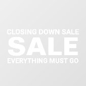 閉店セール看板 ウィンドウサイン (シート)