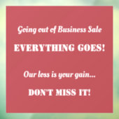 【閉店セール】のぼり看板 ウィンドウサイン (シート3)