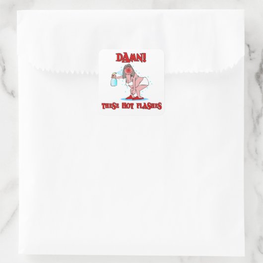 閉経おもしろい期 スクエアシール (バッグ)