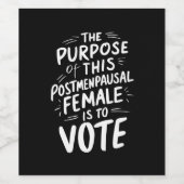 閉経後のハリス・ワルツの目的 ワインラベル (シングルラベル)