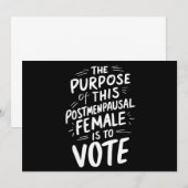 閉経後のハリス・ワルツの目的 招待状 (正面/裏面)