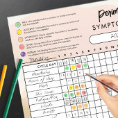 閉経時症状サイクル期間トラッカー ペーパーパッド