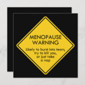 閉経期警告グリーティングカード ノートカード (正面/裏面)