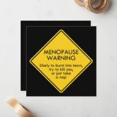 閉経期警告グリーティングカード ノートカード (正面/裏面インサイチュ)