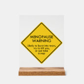 閉経警告期 アクリルサイン (正面)
