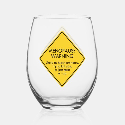 閉経警告期 ステムなしワイングラス (正面)