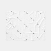 閉鎖した目、ちょうどまつげ フリースブランケット (正面(横))