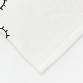 閉鎖した目、ちょうどまつげ フリースブランケット (角)